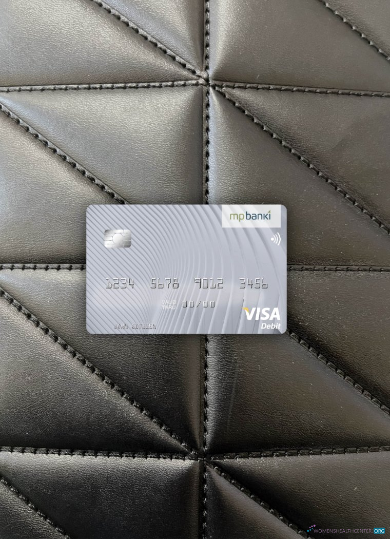 Download Iceland MP Banki visa debit card photolook front Photoshop template